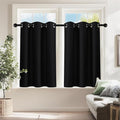 PONY DANCE Black Short Blackout Curtains by PONYDANCE