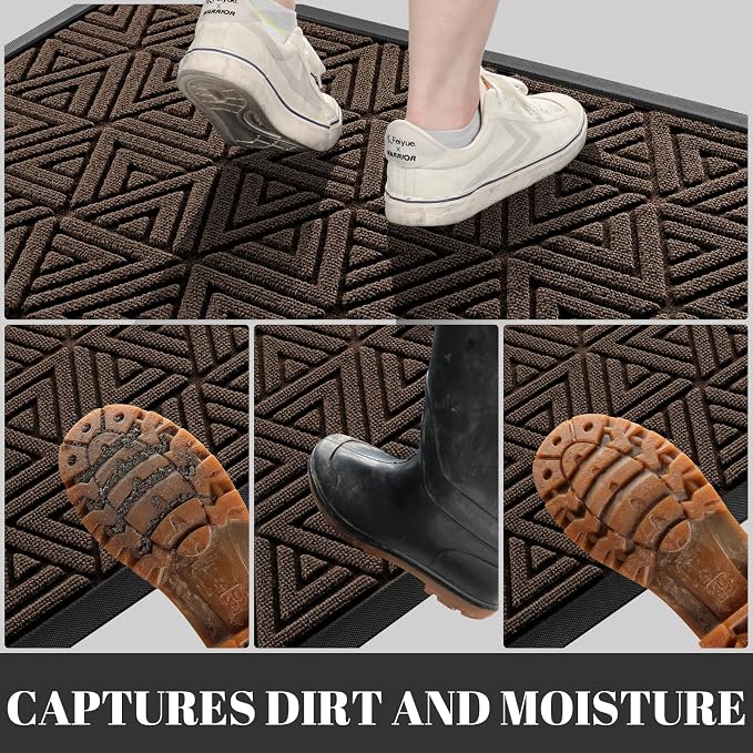 Yimobra Large Door Mat 36x24, All-Weather Waterproof Non-Slip Welcome Matt - Image 5