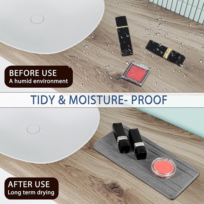 3PCS Water Absorbing Stone Tray, DryingNeat Diatomite Stone Sink Tray, Instant - Image 3