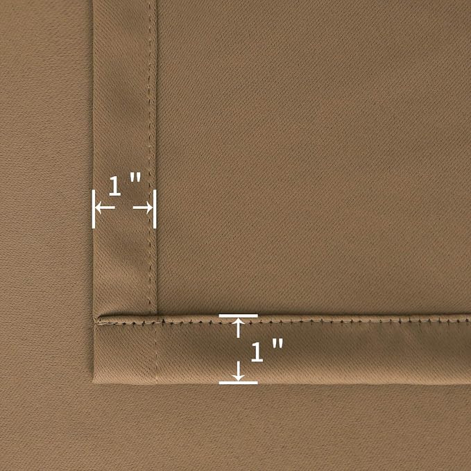 BGment Taupe Blackout Curtains 45 Inches Length - Image 7