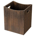 Wood Trash Can 5.3 Gallon Office Wastebasket Farmhouse Rectangular Garbage Can by Vrisa