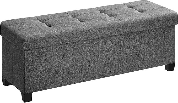 SONGMICS Storage Ottoman Bench, Foldable Foot Rest by SONGMICSbySONGMICSHOME