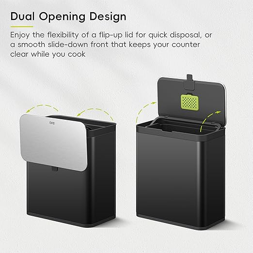 EKO Kitchen Compost Bin, 7L / 1.85 Gal Stainless Steel - Image 4
