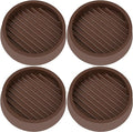 4X4 Round Rubber Caster Cups, Non Slip Furniture Pads, Anti-Slip Gripper by VOCOMO