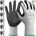 6-Paris XL Work Gloves for Men and Women, Nitrile Coated Safety Protective by KEBADA