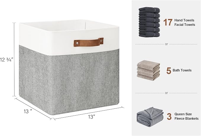 StorageWorks 13x13 Inches Storage Cube, Fabric Storage Bins - Image 2