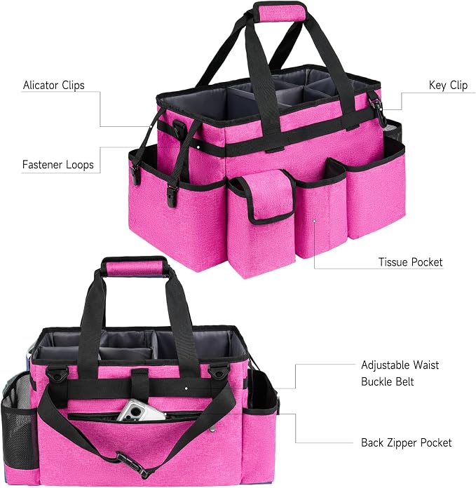 Cleaning Caddy Bag, Large Cleaning Supplies Organizer - Image 3