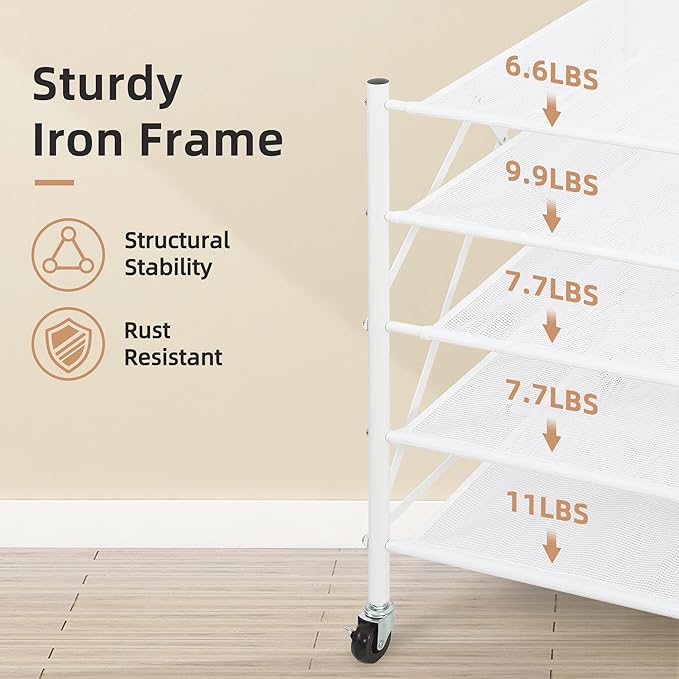 STORAGE MANIAC Sweater Drying Rack, Mesh Clothes Drying Rack, Stackable Laundry - Image 6