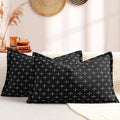 ZWJD 12x20 Pillow Covers Set of 2 Soft Polyester Textured Pillow Covers by ZWJD