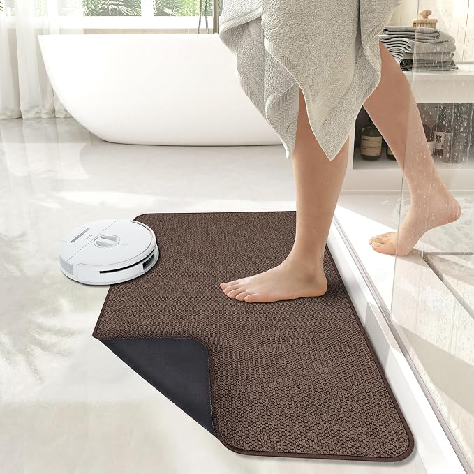 Bath Mat, Ultra Thin Bathroom Rugs, Rubber Bath Mats - Image 6
