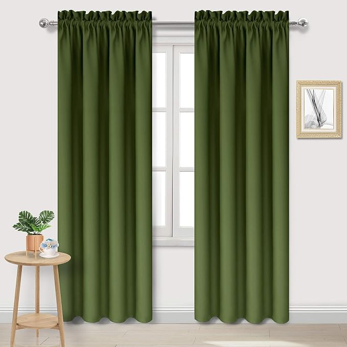 DWCN Blackout Curtains Room Darkening Thermal Insulated Bedroom Curtains Window by DWCN