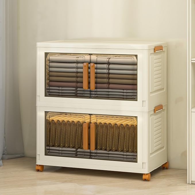 2 Tier Large Stackable Plastic Storage Bins - Image 9