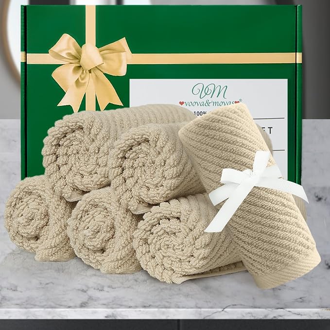 VOOVA & MOVAS Beige Face Cloths, - Image 5