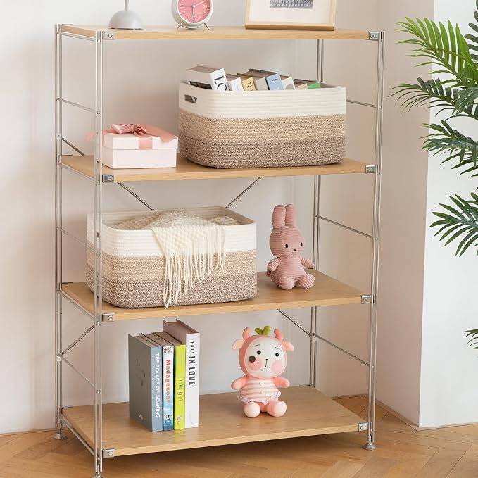 Large Storage Basket for Organizing, Woven Rope Basket for Shelves, Closet - Image 6