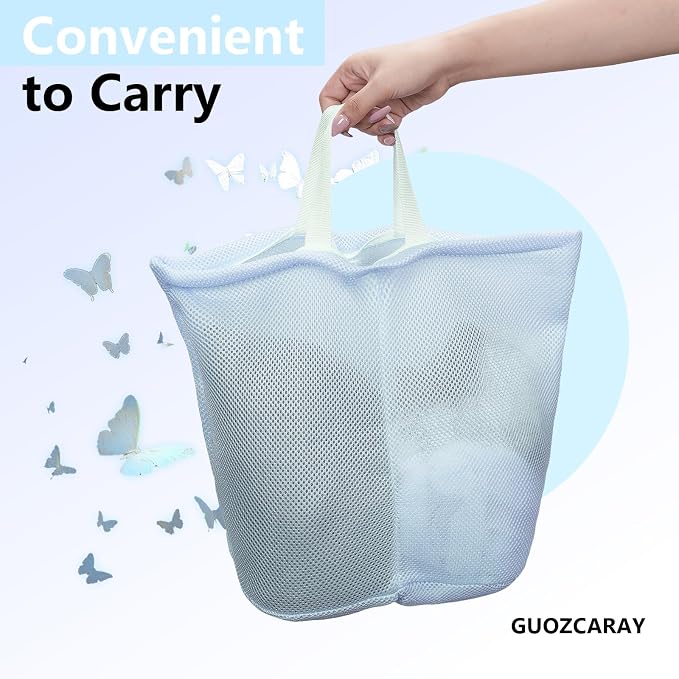 laundry bag with handles mesh laundry bags washing machine laundry totes travel - Image 4