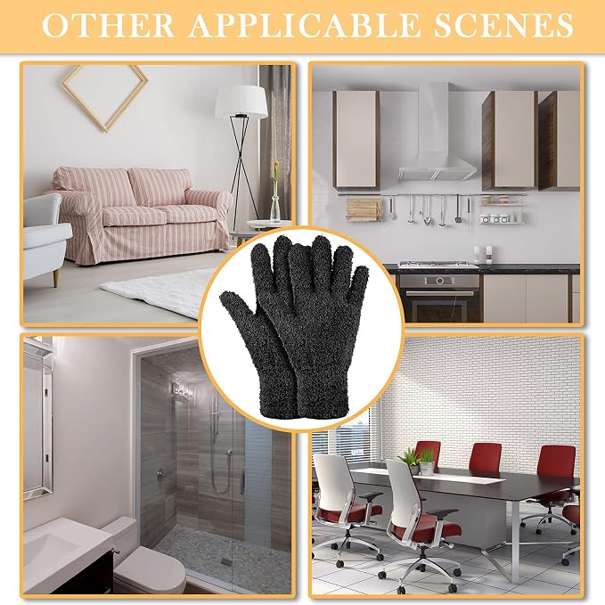 Patelai 3 Pairs Microfiber Plant Dusting Gloves Leaf Cleaning Gloves - Image 8