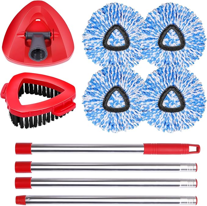 4 Packs Spin Mop Replacement Heads Compatible by WaIEJiemiHome