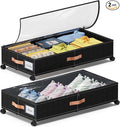 Under Bed Storage with Wheels, XXL 65L Under the bed storage Organizer Bins by Unknown