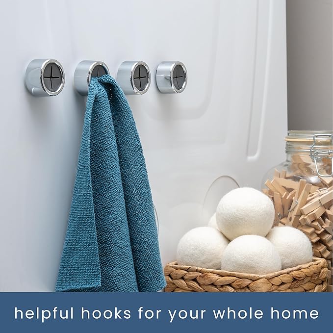S&T INC. Round Adhesive Push Towel Hooks - Image 4