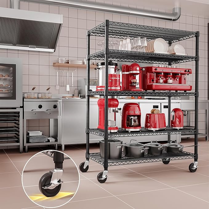 IZEUK Garage Shelving Wide Storage Shelves 5 Tier Metal Shelves 4000 LBS Heavy - Image 6