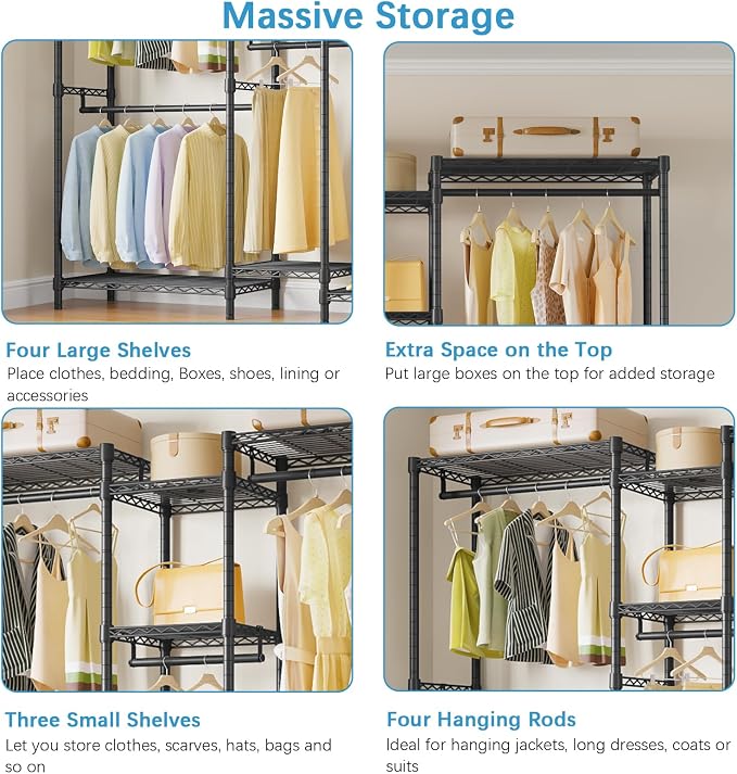 VIPEK Classic V6 Medium Wire Garment Rack Heavy Duty Clothes Rack - Image 9