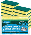 HOMEXCEL Sponges Kitchen 12pcs, Heavy Duty Sponges by HOMEXCEL