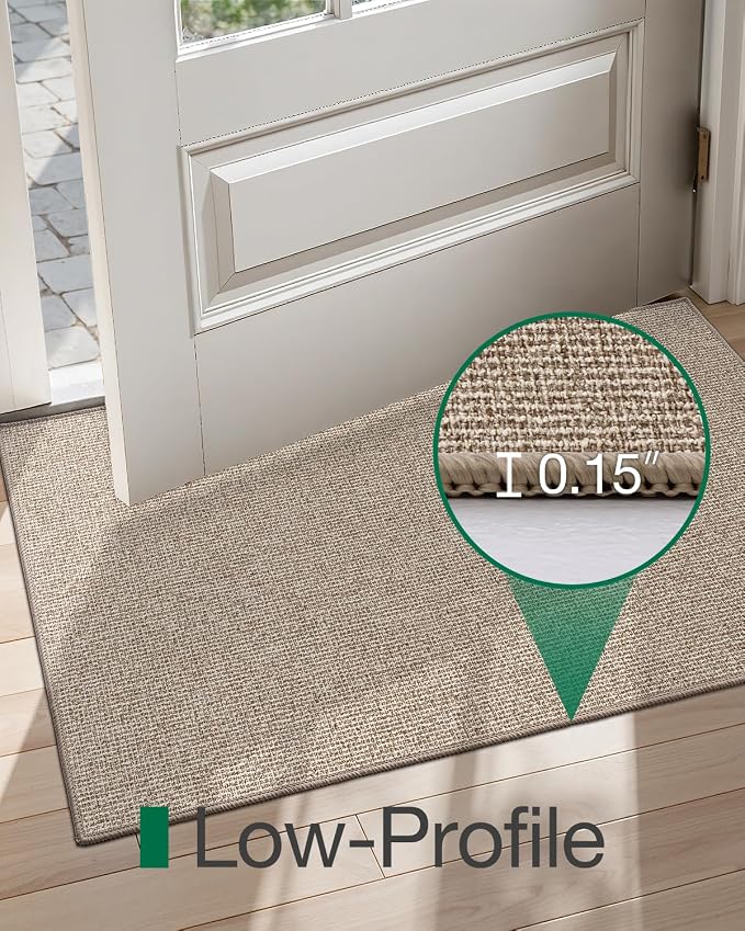 LUMI Indoor Door Mat 36"x56", Ultra Thin Low Profile Non-Slip Doormat - Image 4
