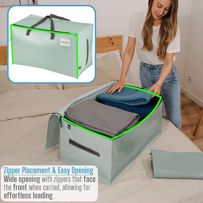 VENO 10 Pack Moving and Storage Bags, Heavy Duty, Alternative to Moving Boxes - Image 2