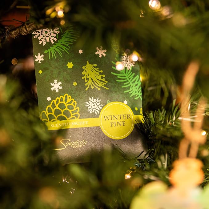 Simplicity Scents Winter Pine Scented Sachets Pack of 6, Fall & Winter - Image 6