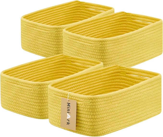 Small Storage Baskets for Organizing | Closet Organizer Bins | Shelf Toy Basket by MiniArkStorageBasketsHome