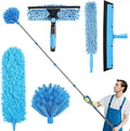 High Reach Duster Kit with14 ft Extension Pole High Ceiling Dusting and Window by iHUFeather