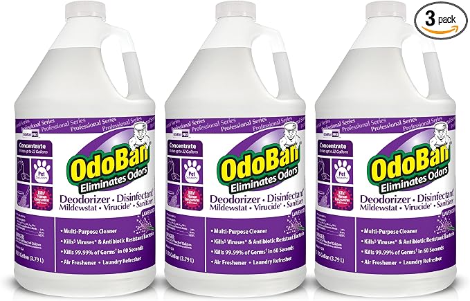 OdoBan Professional Disinfectant and Odor Eliminator Concentrate, 1 Gallon Each by OdoBan