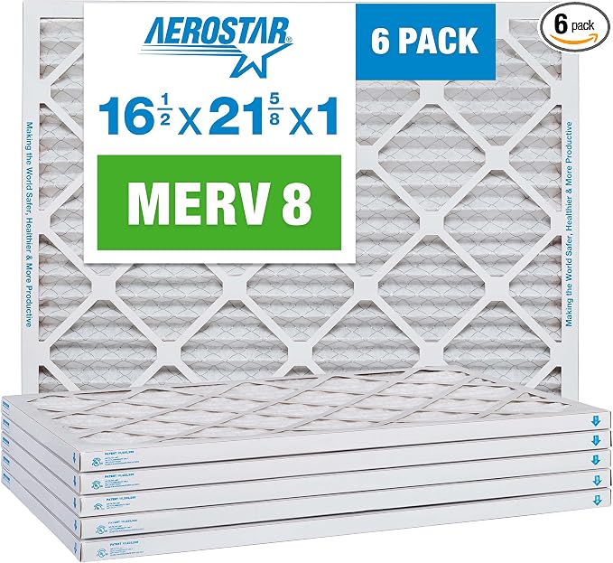 Aerostar 16.5x21.625x1 MERV 8-6 Count by AirFiltersDelivered
