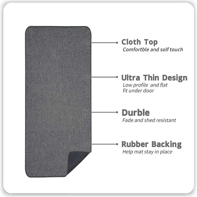 Bath Mat, Ultra Thin Bathroom Runner Rugs, Large Bath Mats - Image 2
