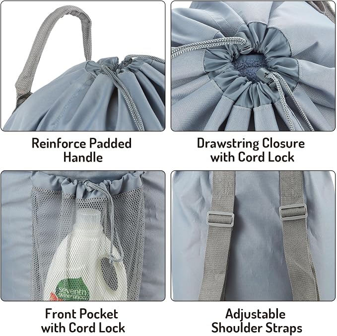 Backpack Laundry Bag, Large Laundry Backpack - Image 3