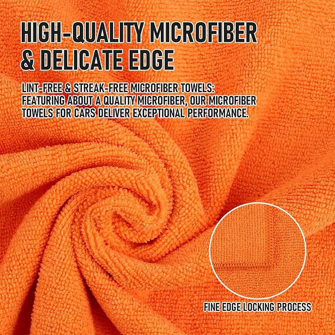 Tricol Clean Microfiber Cleaning Cloth, 12 Pack Ultra-Thick Cleaning Rags - Image 2