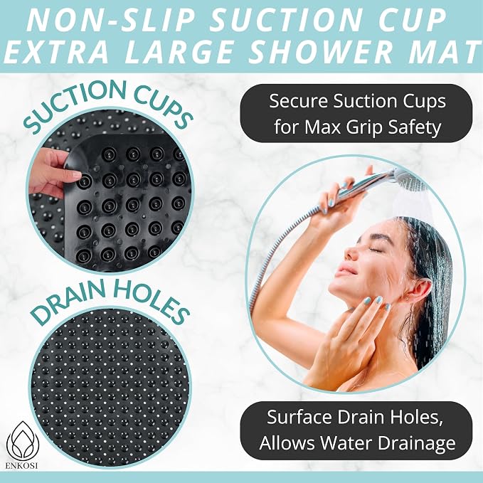 ENKOSI Extra Large Shower Mat Non Slip - Image 2