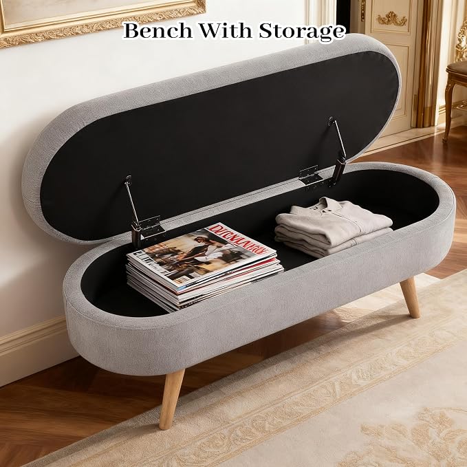 Storage Bench, Upholstered Entryway Benches - Image 6
