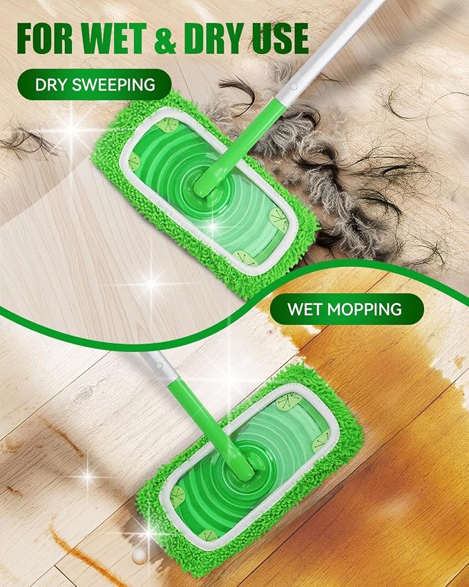 Reusable Wet Pads Refill for Swiffer Sweeper Mop, Dry Sweeping Cloths & Wet - Image 5