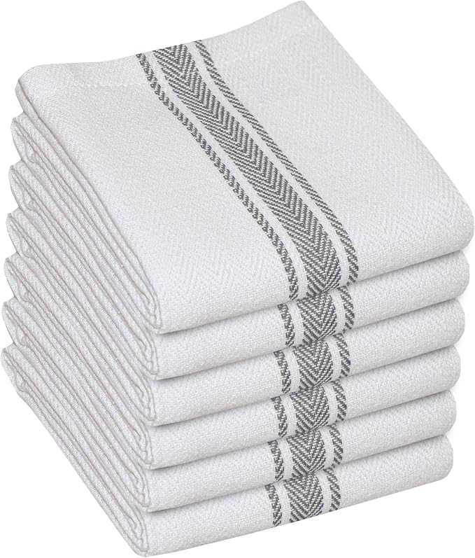 WHITEWRAP Kitchen Dish Towels for Kitchen, Highly Absorbent for Drying and by WHITEWRAP