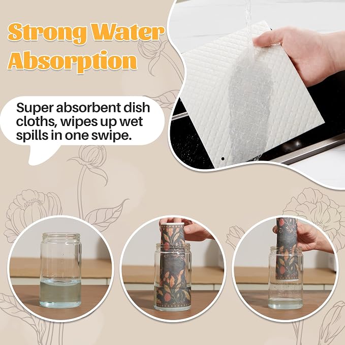 JOYMOOP 6 Pack Dishcloths for Kitchen, Reusable Paper Towels Washable, - Image 4