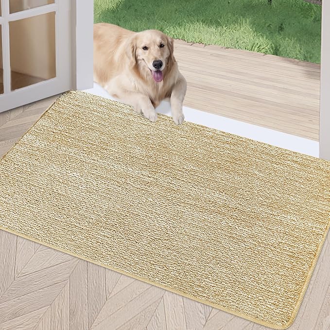 REFETONE Indoor Doormat, Front Door Mat 32"x48" Absorbent Rubber Backing Non by Refetone