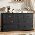 7 Drawer Dresser for Bedroom, Rustic Farmhouse Dresser by Thacuok