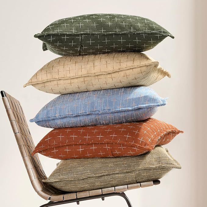 ZWJD Pillow Covers 26x26 Set of 2 Soft Polyester Textured Pillow Covers - Image 5