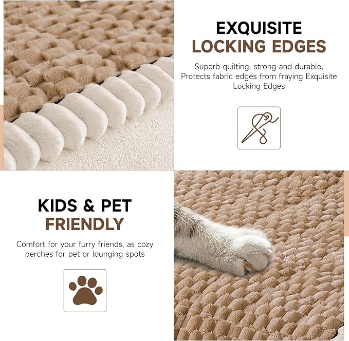 OTOB Couch Covers for Sofa Pet Friendly, Washable & Non Slip Fuzzy Dog Couch - Image 4