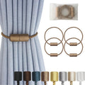 Magnetic Curtain Tiebacks 4 Pack Khaki Curtain Rope Tieback Curtain Holders by CURTAINTIEBACKS