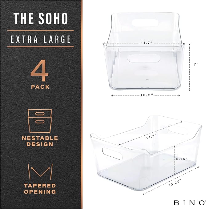 BINO | Plastic Organizer Bins, X-Large - Image 2