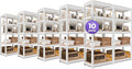 HOMEDANT House 5 Tier 24.4" W Laminated Metal Shelving Unit Adjustable Storage by TheBestOrganizingSolution