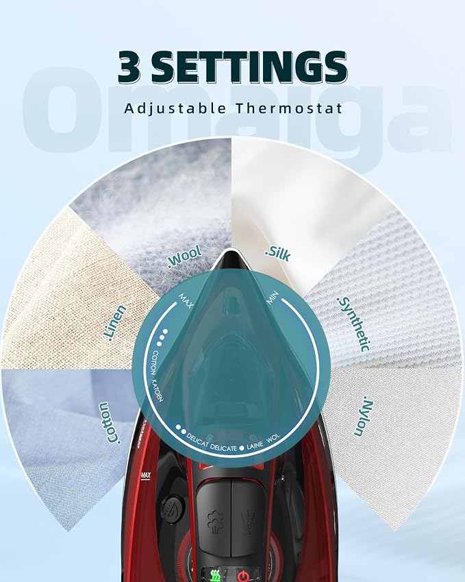 Cordless Iron for Clothes - 1500W Steam Iron - Image 7