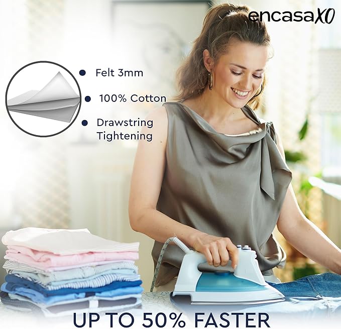 Encasa Ironing Board Covers Drawstring Tightening - Image 7